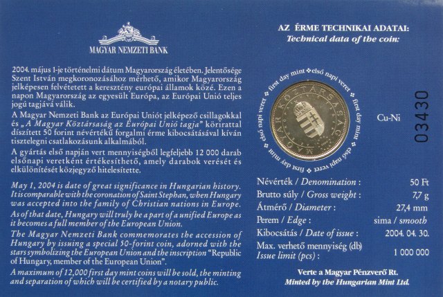 2004. vi els napi veret, bliszter Magyarorszg az Eurpai Uni tagja