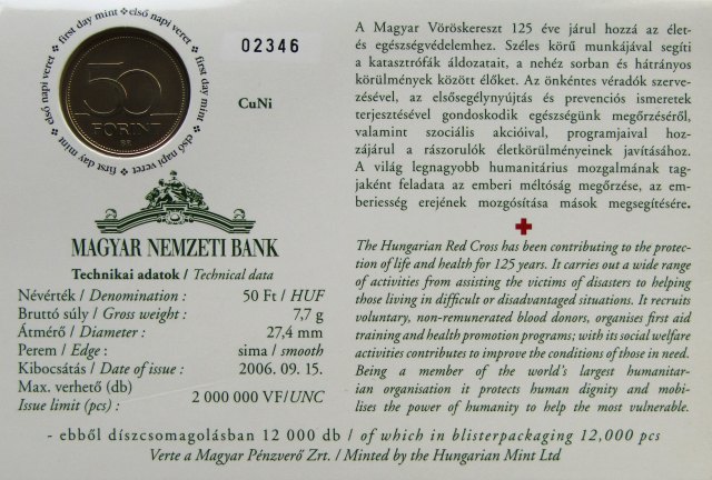 2006. vi els napi veret, bliszter 125 ves a Magyar Vrskereszt