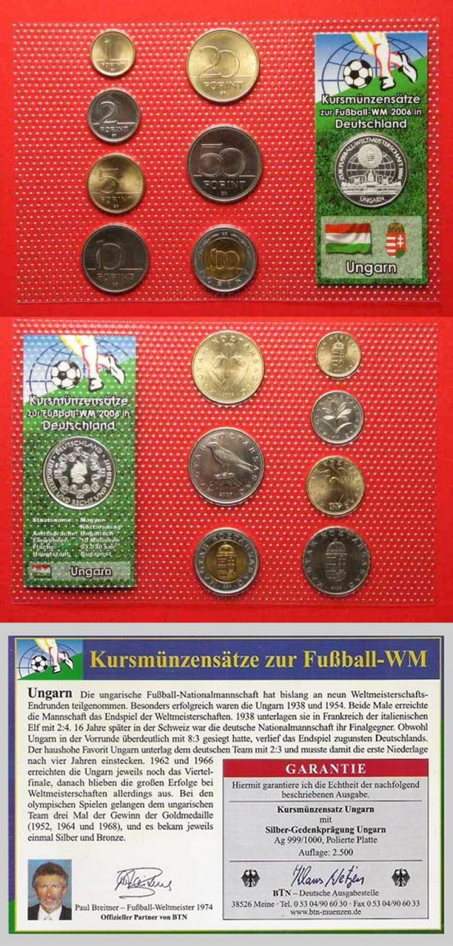 Kursmnzensatze zur Fussball-WM 2006 in Deutchland