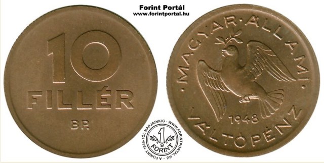1948-as 10 filléres - (1948 10 fillér)