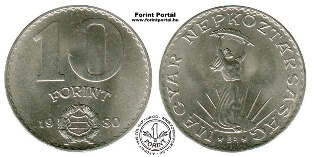1980-as 10 forintos - (1980 10 forint)