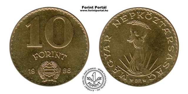 1986-os 10 forintos - (1986 10 forint)