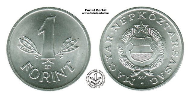 1981-es 1 forintos - (1981 1 forint)