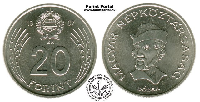 1987-es 20 forintos - (1987 20 forint)