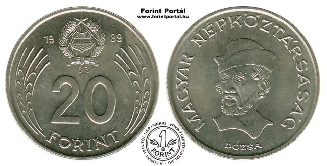1989-es 20 forintos - (1989 20 forint)