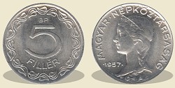 1957-es 5 filléres - (1957 5 fillér)