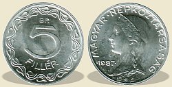 1987-es 5 filléres - (1987 5 fillér)