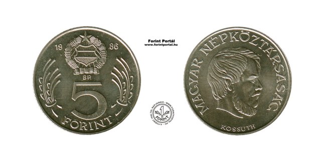 1986-os 5 forintos - (1986 5 forint)