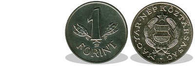 1966-os 1 forint Kabinet sor alpakka utánverete.