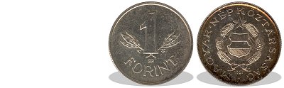 1967-es 1 forint Kabinet sor alpakka utánverete.