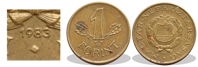 1983-as 1 forint réz