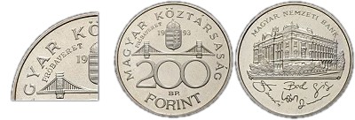 1993-as 200 forint PP prbaveret