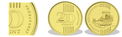 2009-es 200 forint arany prbaveret