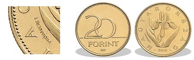 2012-es 20 forint próbaveret