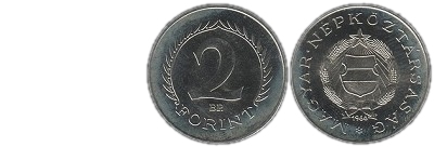 1966-os 2 forint Kabinet sor alpakka utánverete.