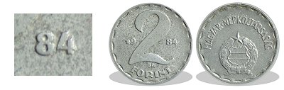 1984-es 2 forint alumínium