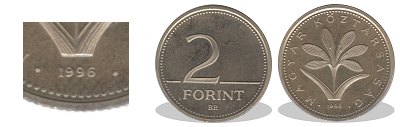 1996-os 2 forint proof tükörveret