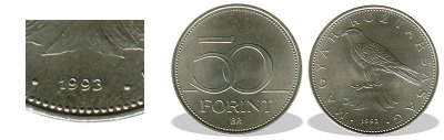 1993-as 50 forint BU fényesített