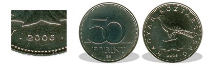 2006-os 50 forint BU fényesített