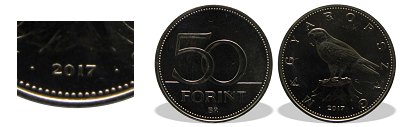 2017-es 50 forint BU fnyestett