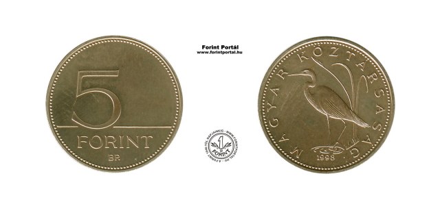 1998-as 5 forintos BU - (1998 5 forint)