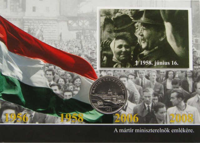 2008. vi forgalmi rms bliszter Nagy Imre a mrtr miniszterelnk emlkre forint emlkrms bliszter