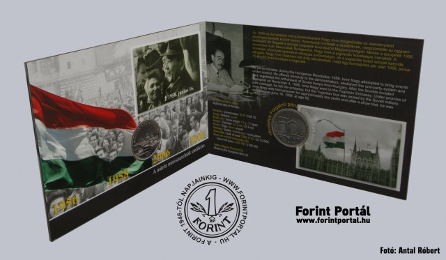 2008. vi forgalmi rms bliszter Nagy Imre a mrtr miniszterelnk emlkre forint emlkrms bliszter