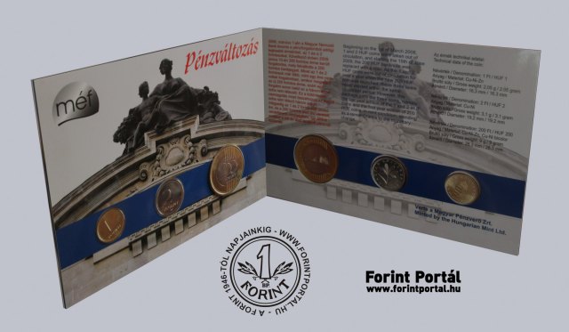 2010. évi forgalmi érmés bliszter Pénzváltozás forint emlékérmés bliszter