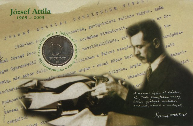 2005. vi els napi veret, bliszter Jzsef Attila szletsnek 100. vforduljnak emlkre