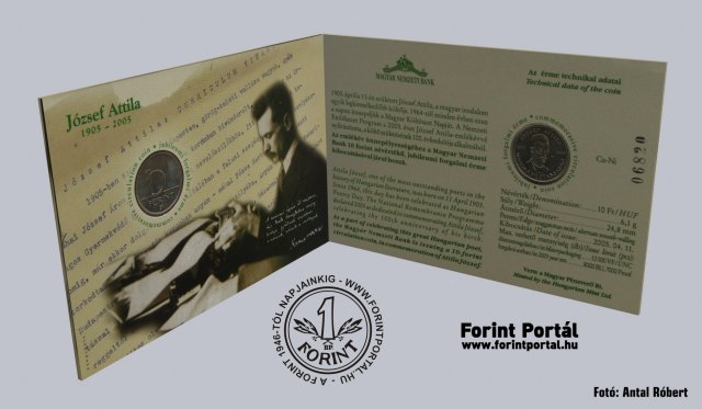 2005. vi els napi veret, bliszter Jzsef Attila szletsnek 100. vforduljnak emlkre