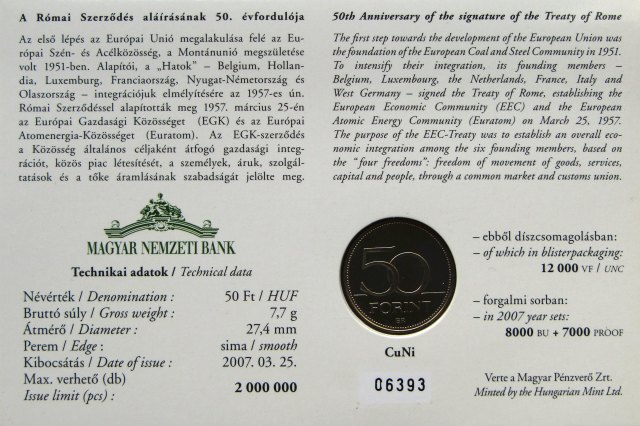 2007. vi els napi veret, bliszter A Rmai Szerzds alrsnak 50. vfordulja