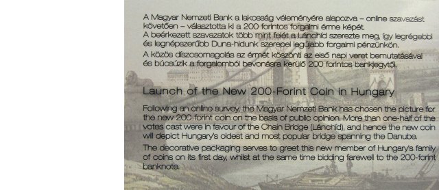 2009. vi els napi veret, bliszter Magyarorszg j 200 forintos rmje