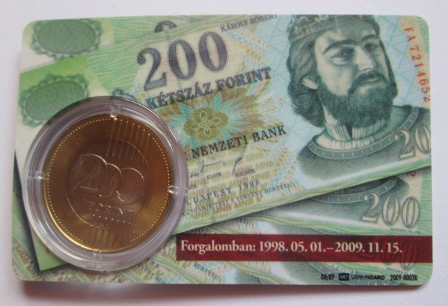 2009. vi els napi veret plasztik krtyban  j 200 forintos rme plasztik krtyban
