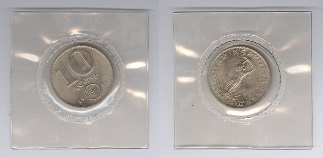 1981-es 10 FAO forintos Pnzverdei csomagols
