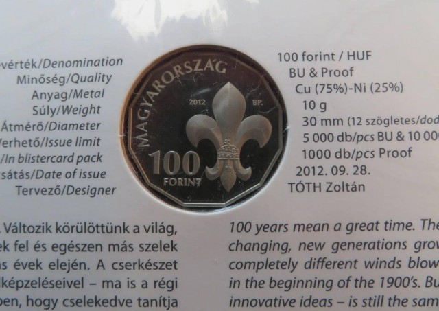 2012. �vi 100 �ves a Magyar Cserk�szsz�vetts�g bliszter