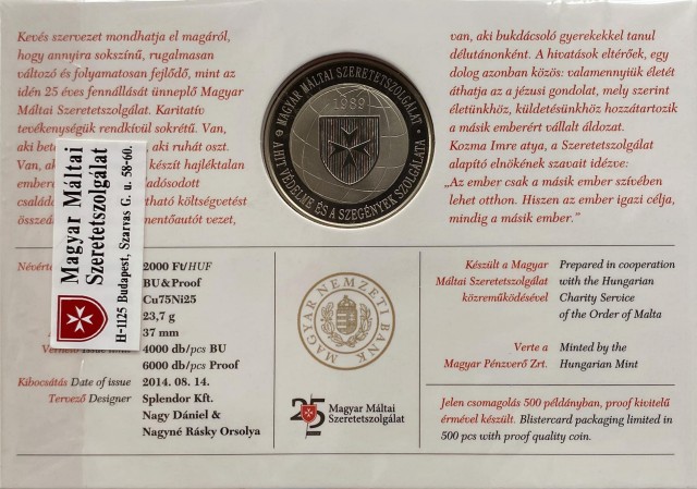 2014. �vi 25 �ves a Magyar M�ltai Szeretetszolg�lat bliszter