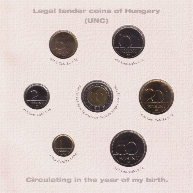 1999. vi extra verdefnyes BU (Brilliant Uncirculated) forgalmi sor