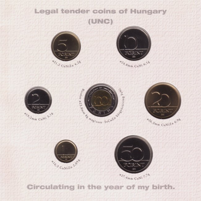 2002. vi extra verdefnyes BU (Brilliant Uncirculated) forgalmi sor