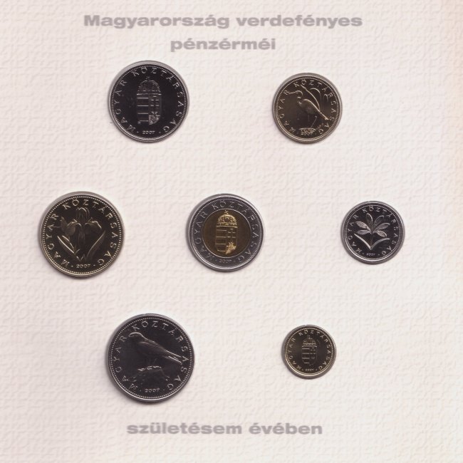 2007. vi extra verdefnyes BU (Brilliant Uncirculated) forgalmi sor