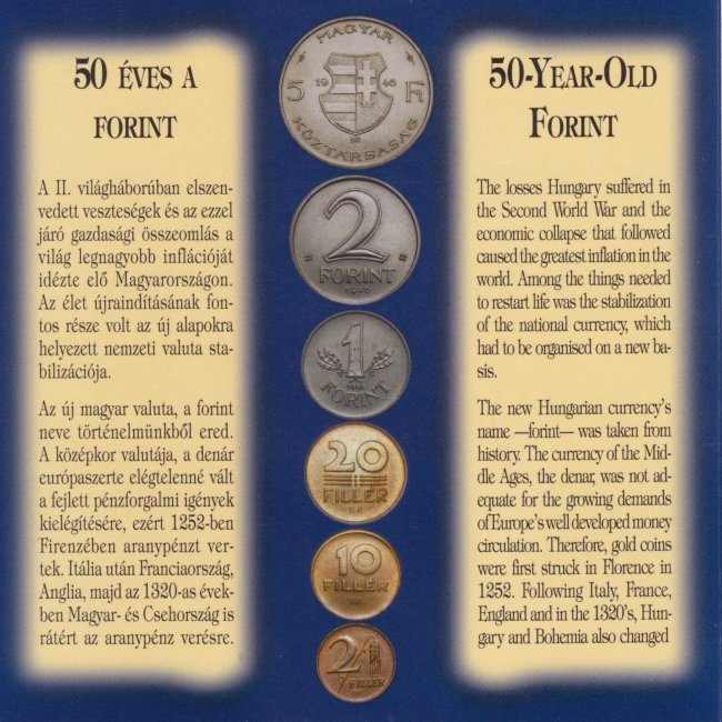 1996. vi extra verdefnyes BU (Brilliant Uncirculated) forgalmi sor