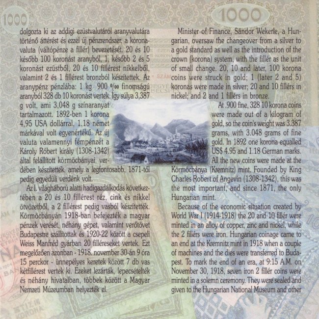 1997. vi extra verdefnyes BU (Brilliant Uncirculated) forgalmi sor