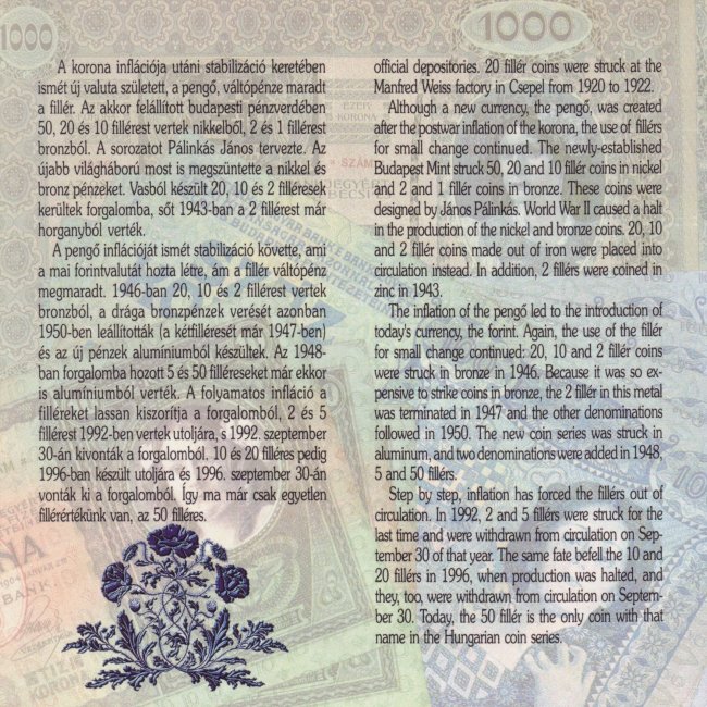 1997. vi extra verdefnyes BU (Brilliant Uncirculated) forgalmi sor