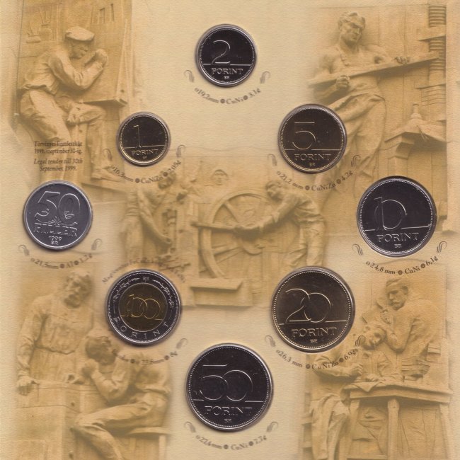 1999. vi extra verdefnyes BU (Brilliant Uncirculated) forgalmi sor