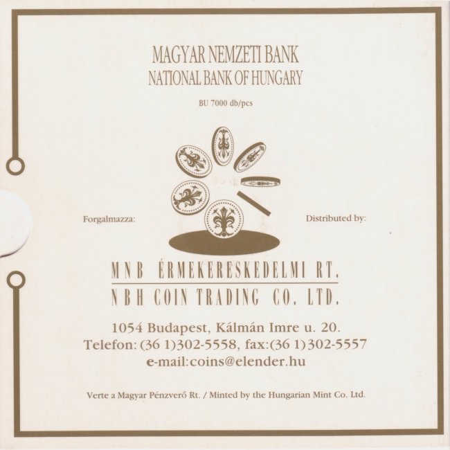 2000. vi extra verdefnyes BU (Brilliant Uncirculated) forgalmi sor