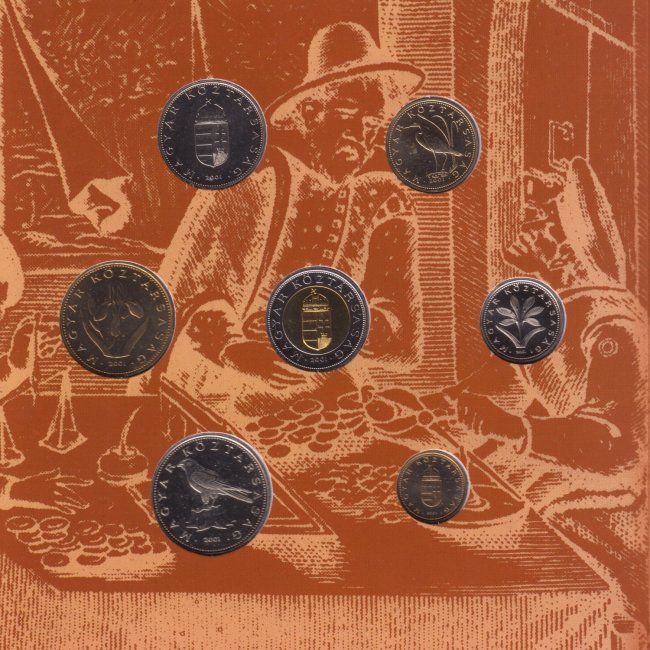 2001. vi extra verdefnyes BU (Brilliant Uncirculated) forgalmi sor