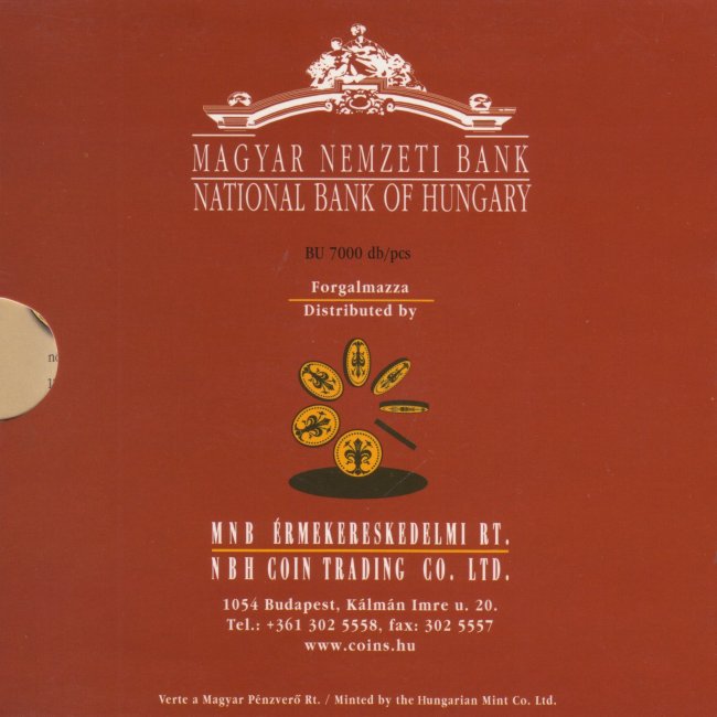 2001. vi extra verdefnyes BU (Brilliant Uncirculated) forgalmi sor