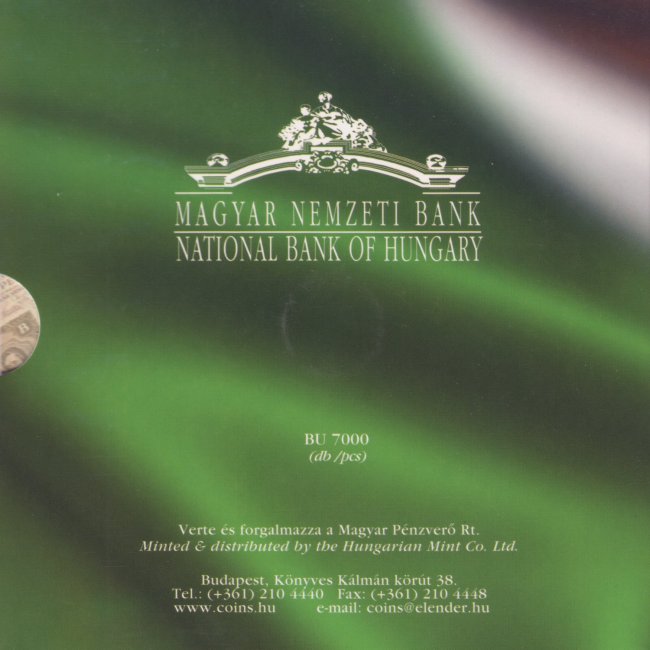 2002. vi extra verdefnyes BU (Brilliant Uncirculated) forgalmi sor