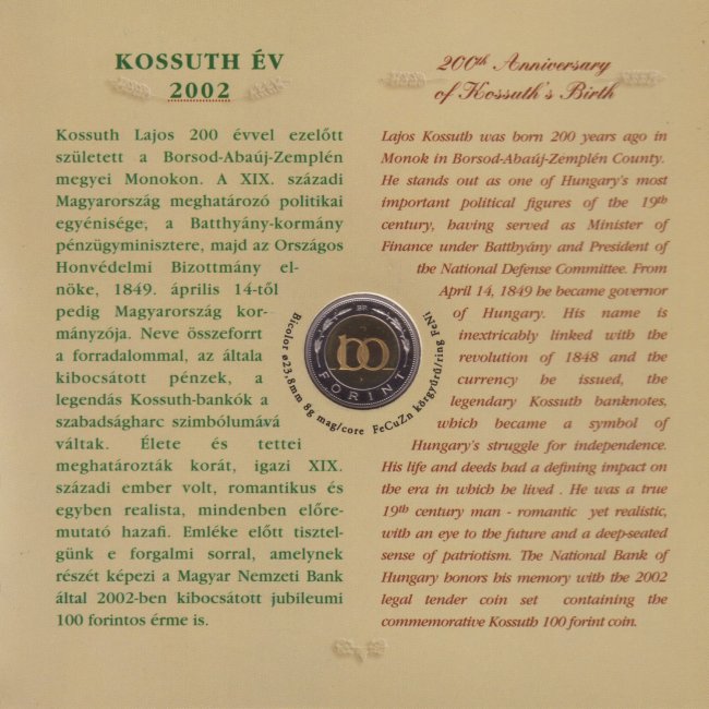 2002. vi tkrveret (proof) forgalmi sor
