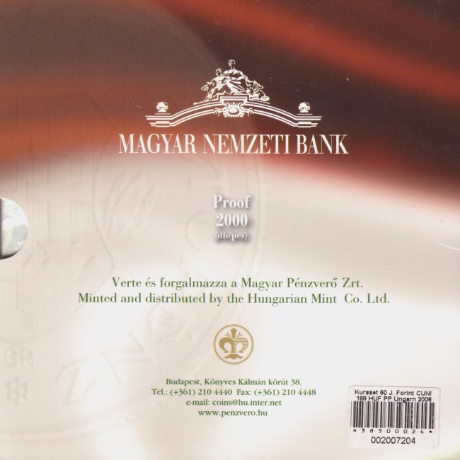 2006. évi tükörveret (proof) forgalmi sor