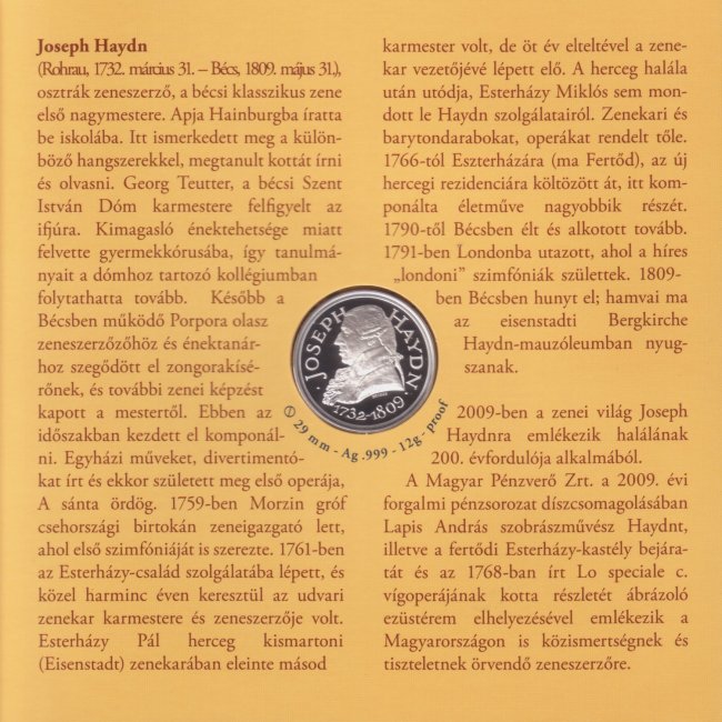 2009. vi tkrveret (proof) forgalmi sor